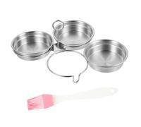 Ipetboom Lot De 2 Moules À Œufs Ronds En Acier Inoxydable Pour Cuisson Vapeur Couleur Aléatoire