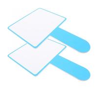 Ipetboom Lot de 2 Paddles de Réunion Effaçables à Sec, Mini-tableaux Blancs Face en Kt Bleu Ciel 20x30 Cm, Tableau Blanc de Fête Léger et Portable pour Jury, Vote et Évaluation en Classe