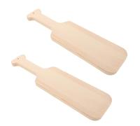 Ipetboom Lot de 2 Pagaies en Bois Brut Non Peintes 38 CM Demi-Cercle pour Activités Manuelles Décoration Fraternité et Loisirs Créatifs Étudiants