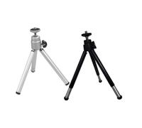 Ipetboom Lot de 2 Perches à Selfie en Alliage d'Aluminium Mini Trépieds Portables Flexibles Compatibles Smartphone Pieds Ajustables Couleur Argentée Voyage et Enregistrement Vidéo