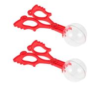 Ipetboom Lot de 2 Pinces à Épiler pour Garçon et Filles Rouges, Ciseaux Attrape-insectes Compacts en Plastique, Outil D’exploration Nature pour Capture D’insectes Vivants et Apprentissage