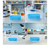 Ipetboom Lot de 2 Plateaux Distributeurs de Pilules en Plastique Bleu pour Hôpitaux et Centres Médicaux Organiseur Multifonction Plateau de Rangement et Tri Précis des Remèdes