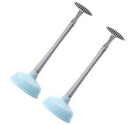 Ipetboom Lot de 2 Plongeurs Puissants en ABS et Caoutchouc Bleu Outils de Débouchage pour Toilettes Résolveurs de Colmatage Domestiques Nettoyeurs d'Égouts Pratiques et Stables