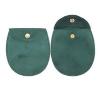 Ipetboom Lot de 2 Pochettes à Montre Vintage en Velours Doublé, Paquet de Rangement Robuste pour Montres de Poche et Bijoux, Grand Format Demi-Cercle Vert, Pratique pour Voyage et Usage
