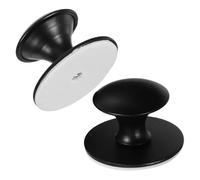 Ipetboom Lot de 2 Poignées Auto-Adhésives en Acier Inoxydable Ventouse, sans Perçage, Couleur Sable Noir, Poignée de Porte pour Salle de Bain, Armoire et Réfrigérateur, Petite Taille,