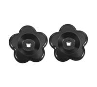 Ipetboom Lot de 2 Poignées de Vanne à Volant en Bakélite Carrée 6,6 X 6,6 X 7 Cm, Actionneur de Vanne Extérieur Antidérapant pour Robinet et Tuyau D’arrosage, Pièce de Remplacement