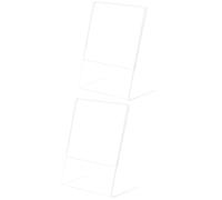 Ipetboom Lot de 2 Porte-Affiches A5 Transparents en Acrylique Supports de Présentation pour Cartes et Photos Cadres D’Affichage Stables pour Restaurants Salons Mariages et Événements