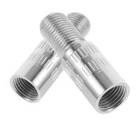 Ipetboom Lot de 2 Rallonges de Valve de Pneu en Métal Chromé, Longueur 25 Mm, Adaptateur pour Voiture, Camion, Moto et Vélo, Outil D’extension de Tige de Soupape pour Gonflage Facile