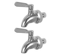Ipetboom Lot de 2 Robinets en Acier Inoxydable 304, Bec Verseur 12 Mm pour Distributeur de Boissons, Compatible Eau Chaude, Jus et Bière, Remplacement pour Distributeur Domestique, Bureau