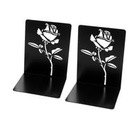 Ipetboom Lot de 2 Serrage-Livres en Métal Creux Forme Fleur, Support de Livre Bureau Déco, Dimensions 10,5x16x12 Cm, Porte-Livre Pratique pour Maison, École et Bibliothèque