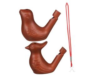 Ipetboom Lot de 2 Sifflets à Eau en Céramique Animaux pour Garçon et Filles, Musical Éducatif, Générateur de Bruit D'oiseau, Présent Créatif pour Fête et Exploration Sonore