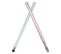 Ipetboom Lot de 2 Stylets Capacitifs pour Écran Tactile Stylets pour Tablette Universels Extension Rétractable Couleurs Rose Doré et Bleu Clair Stylo Précis pour Cours en Ligne et