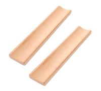 Ipetboom Lot de 2 Supports Antidérapants pour Rouleaux à Pâtisserie en Bois Naturel, Petit Format, Présentoir Compact pour Rouleau à Pâte, Organisateur Cuisine Pratique et Stable