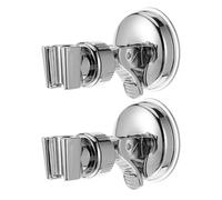 Ipetboom Lot de 2 Supports Muraux à Ventouse pour Pommeau de Réglables Fixation sans Perçage pour Salle de Bain Matériau Résistant à L’Usure Support pour Douchette Installation Facile