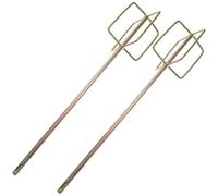 Ipetboom Lot de 2 Tiges de Mélange Carrées pour Perceuse Électrique Accessoires pour Mélange de Ciment Peinture et Plâtre Tiges D’Agitation Robustes Adaptées aux Travaux de Réutilisable
