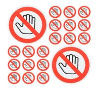 Ipetboom Lot de 20 Autocollants de Sécurité Vinyle Adhésif «ne Pas Toucher» Ø25 Mm, Forte Adhérence, Avertissement Mécanique, pour Voitures, Laboratoires et Ateliers Industriels