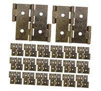 Ipetboom Lot de 20 Charnières Doubles Pliantes 54x47 Mm en Acier Laminé à Froid Finition Bronze Vert Antique, Quincaillerie pour Portes Pliantes de Placard et Paravents,