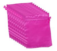 Ipetboom Lot de 20 Pochettes à Perruques en Satin Rose Fuchsia 15X20 CM avec Cordon de Serrage Étuis Anti-Poussière pour Extensions de Cheveux Rangement Pratique et Protection pour