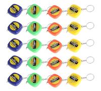 Ipetboom Lot de 20 Porte-Clés Mètre Ruban Carré Rétractable Mini Outil de Mesure Portable Décoration Pratique pour Couture Bricolage et Usage Quotidien Couleur Couleur Aléatoire