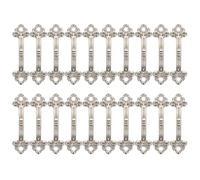 Ipetboom Lot de 20 set de Boutons Décoratifs Miniatures en Alliage de Zinc Argenté 47X14 MM Poignées Délicates pour Tiroirs Armoires et Boîtes Bijoux Ornements Pratiques pour Meubles et