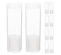 Ipetboom Lot de 20 Tubes Transparents de 31 MM pour Pièces de Monnaie Boîtes de Rangement en Plastique Étanches avec Mousse Protectrice Intérieure Couvercles à Vis Hermétiques