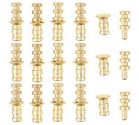 Ipetboom Lot de 24 Chevilles Métalliques pour Tables, Goupilles de Fixation Dorées, Raccords de Boulons de Connexion, Goujons D’alignement Compacts pour Quincaillerie de Meubles