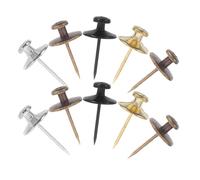 Ipetboom Lot de 25 Punaises Plates à Double Tête en Alliage de Zinc Crochets Muraux Robustes pour Tableaux et Liège Clous Muraux Multifonctions Suspendre et Organisation Murale Usage