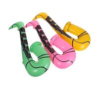Ipetboom Lot de 3 Ballons Gonflables Saxophone 60 CM Instruments de Musique Gonflables Colorés Rose Vert Jaune Décorations Fête Anniversaire et Carnaval Accessoires Photo et Scène