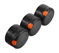 Ipetboom Lot de 3 Boutons de Commande pour Four à Gaz 50 Mm, Bague Noire en Silicone, 8 Mm, Compatibles Plaque de Cuisson, Rôtissoire et Barbecue à Gaz, Remplacement Précis et