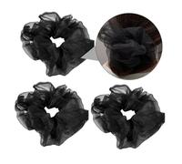 Ipetboom Lot de 3 Élastiques à Cheveux en Organza Chouchous Extensibles Accessoires de Coiffure Corde à Cheveux Solide Événements