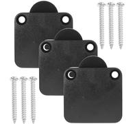 Ipetboom Lot de 3 Interrupteurs Automatiques pour Éclairage de Porte de Placard 12V-250V 2A Noir 6 Vis de Fixation pour Armoires Tiroirs et Meubles Cuisine