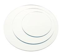 Ipetboom Lot de 3 Panneaux Miroir Réfléchissants Ronds en Acrylique pour Photographie Accessoires D’Arrière-Plan Photo Polyvalents Surface Lisse Double Face pour Bijoux et Cosmétiques