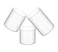 Ipetboom Lot de 3 Photophores en Verre Transparent pour Bougies Parfumées Cylindriques 53X10Cm 53X8Cm et 53X6Cm Porte-Bougie DIY pour Aromathérapie et Décoration Intérieure