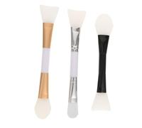 Ipetboom Lot De 3 Pinceaux Pour Masque Facial Double Extrémité En Silicone Et Fibres Souples, Taille Moyenne, Pour Mélange Et Application De Masques Diy, Usage Visage Et Corps, Couleurs Assorties