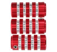 Ipetboom Lot de 3 Protège-sélecteurs de Vitesse Moto en Alliage D'aluminium Rouge Antidérapant, Installation Facile, Adapté aux Chaussures et Leviers pour Motos de Route