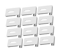 Ipetboom Lot de 3 Set de Pinces à Miroir en Acier Inoxydable 304 Brillant avec Patins en Caoutchouc pour Fixation Murale Clips Fixation Robuste pour Miroir sans Cadre Polyvalent