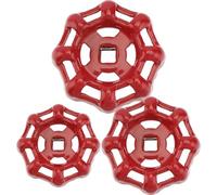 Ipetboom Lot de 3 Volants de Vanne en Fonte Trous Carrés 6 * 6 7 * 7 8 * 8 MM Poignées de Robinet d'Eau Extérieures Poignée d'Arrêt Robuste pour Contrôle Précis et Usage Extérieur