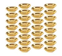 Ipetboom Lot de 30 Lingots Chinois Miniatures en Alliage Massif Doré Décoration Feng Shui pour Maison et Bureau Symbole de Richesse et Prospérité Ornement Décoratif Élégant pour Fête et