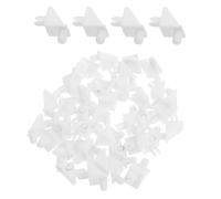 Ipetboom Lot de 30 Supports D’étagère en Plastique Blanc Vis, Connecteurs D’angle 90° pour Meubles et Armoires, Clips Réglables pour Fixation Étagères, Accessoires pour Réparation