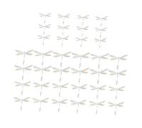 Ipetboom Lot de 36 Stickers Muraux Libellule 3D Argentés Décoration Murale Imitation Libellule Réaliste Autocollants Décoratifs pour Intérieur Loisirs Créatifs et Ambiance Joyeuse