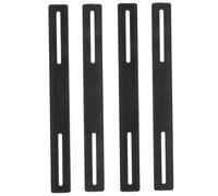Ipetboom Lot De 4 Bandes De Renfort Inférieures pour Valises Accessoires De Voyage Adaptateur De Réparation De Bagages Bande De Fixation Inférieure pour Valises Plastique Noir