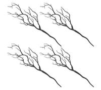 Ipetboom Lot de 4 Branches Décoratives de Bois de Cerf Noir Branches Artificielles Sèches pour Décoration Intérieure Ornements pour Vase Mariage et Fête Style Vintage