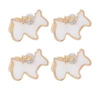 Ipetboom Lot de 4 Broches Cheval en Alliage à Cristaux, Épingles de Revers Vintage pour Femmes et Filles, Accessoire de Costume Western, Présent du Zodiaque, Décoration Manteau et