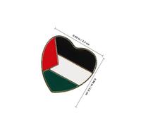 Ipetboom Lot de 4 Broches Drapeau Palestinien en Métal Doré Accessoires pour Vêtements Épingles Châle et Cardigan Décorations de Fête pour Événements Palestiniens 4 Pièces