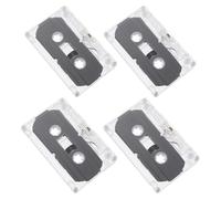 Ipetboom Lot de 4 Cassettes Audio Vierges 30 Boîtier Plastique Transparent Cassettes d'Enregistrement Rétro pour Messages Personnalisés Musique Éducation et Projets DIY
