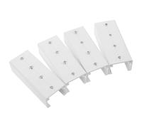 Ipetboom Lot de 4 Connecteurs Réglables en Acier Inoxydable pour Rail de Rideau, Accessoires Multifonctionnels D’Extension ’alignement, Compatibles pour Fixation au Plafond, Usage