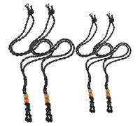 Ipetboom Lot de 4 Cordons Tressés Ajustables pour Collier Support de Pierre Naturelle en Cristal Filet Robuste pour Pendentif Vide Grandes Tailles 40-45 CM et 30-35 CM Accessoires