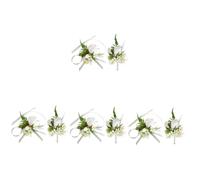 Ipetboom Lot De 4 Corsages Pour Poignet Bouquet De Mariage Grotte Perle Revers Accessoires Pour Boutonnière Costumes Pour Femmes Broche Pour Bal Petit Coureur Corsage De