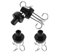Ipetboom Lot de 4 Crochets pour Porte-perfusion Iv Noir, Diamètre D'insertion 16 Mm, Crochet Vertical Robuste en Plastique et Acier Inoxydable, Support Portable pour Poches de Perfusion,
