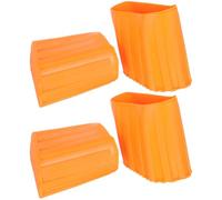 Ipetboom Lot de 4 Embouts Antidérapants pour Pieds d'Échelle en Plastique Orange pour Pieds d'Échelle Rétractables Compatibles Échelles Domestiques Patins Antidérapants Résistants à